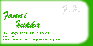 fanni hupka business card